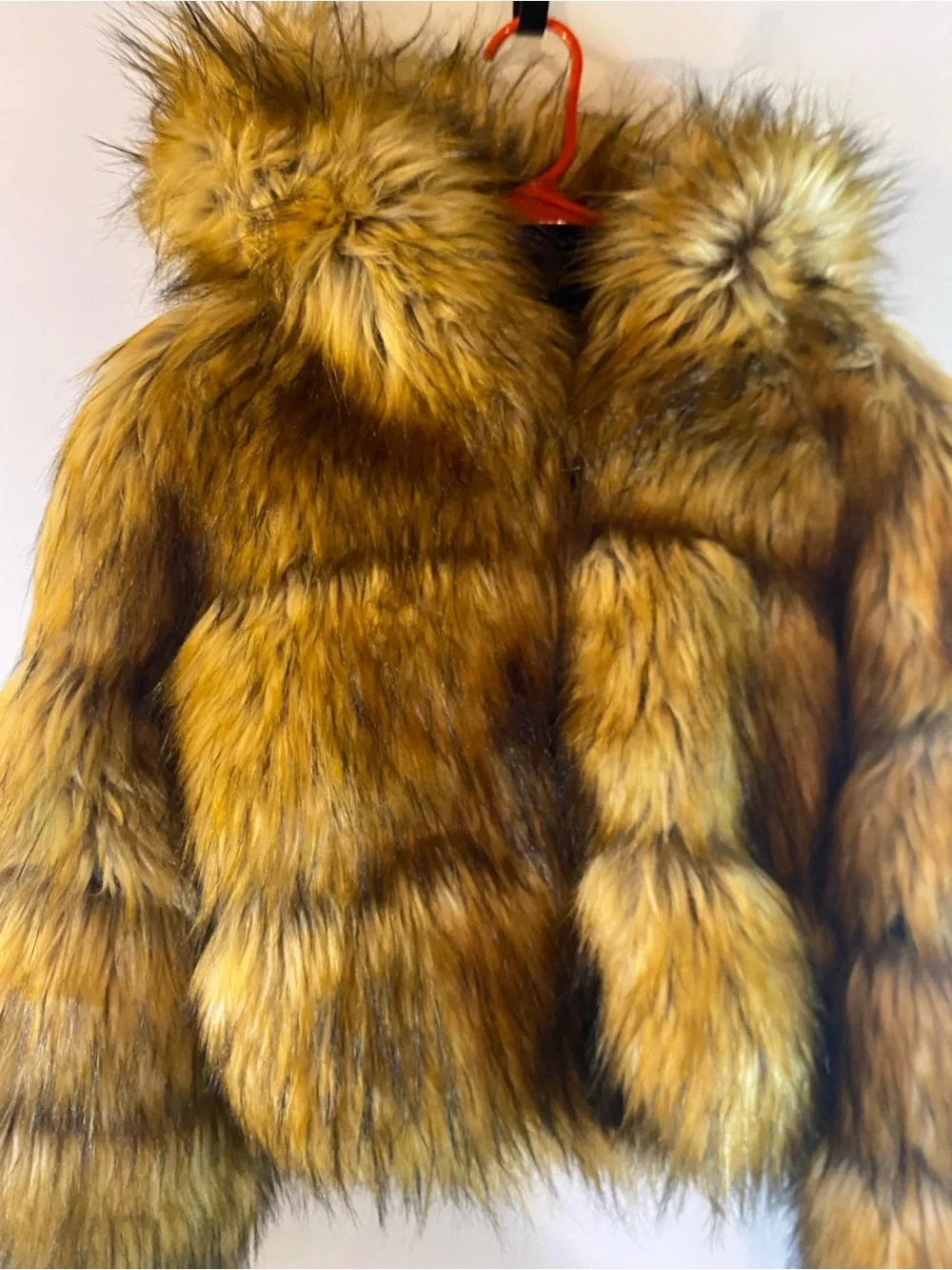The AKIRA Label Gracelle Faux Fur Cropped Jacket Size XL